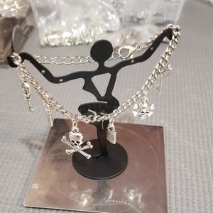 Skull Bracelet and Earring set